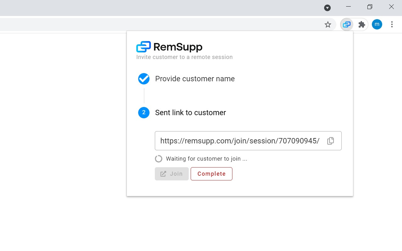 Integrate RemSupp with Chrome